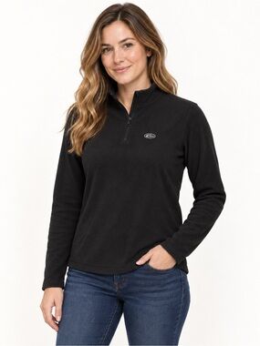 Lady Drake Waterfowl Systems Women’s L Black Micro Fleece 1/4 Zip Pullover